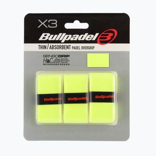 Padelütő markolatborítások Bullpadel GB-1705 Senso Absorbent 3 pcs. fluor yellow