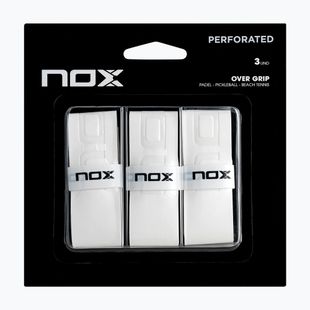 Padelütő markolatszalag NOX Pro Overgrip 3 pcs. white