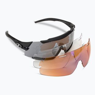 Tifosi Aethon 3 matt fekete/füst/ac piros/tiszta kerékpáros szemüveg