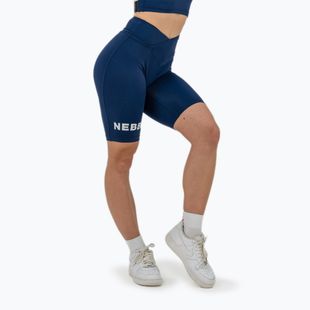 Női sportleggings NEBBIA 9″ Snatched High Waisted dark blue