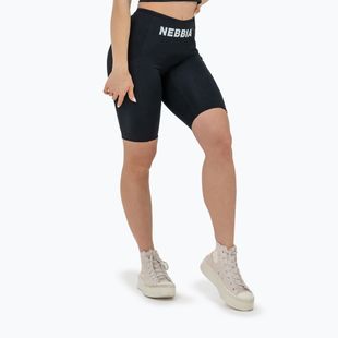 Női NEBBIA High Waisted Biker 10″ Gym Therapy edző rövidnadrág fekete