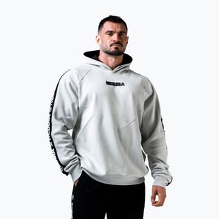 Férfi pulóver NEBBIA Hero Hoodie light grey