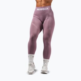 Női edzőleggingsek NEBBIA Flow Seamless Hight Waist Push Up pink
