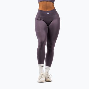 Női edzőleggingsek NEBBIA Flow Seamless Maximum Push-Up dark grey