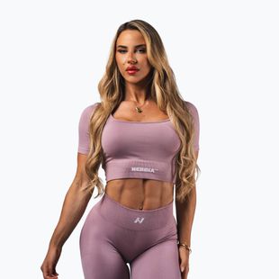 Női edzőtop  NEBBIA Flow Seamless pink