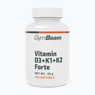 D-vitamin + K-vitamin GymBeam Vitamin D3+K1+K2 Forte 120 kapszula