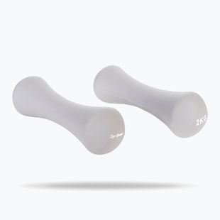 Kézisúlyzók GymBeam Neoprene Dumbbells 2 x 2 kg grey