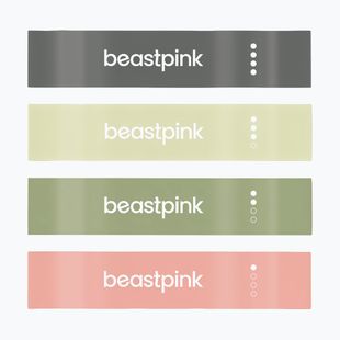 Gumiszalag szett GymBeam 4 darab black/olive/green/peach