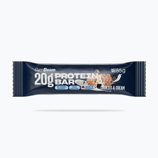Fehérjeszelet GymBeam 55 g cookies/cream