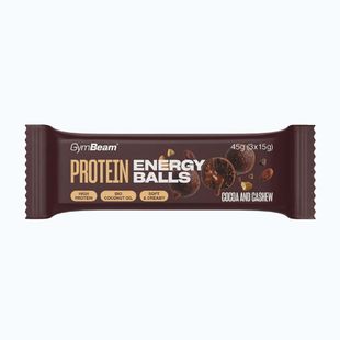 Fehérjeszelet GymBeam Protein Energy Balls 45 g coca/cashew