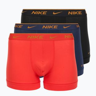 Férfi Nike Everyday Cotton Stretch Trunk boxeralsó 3 pár világos bíbor/éjfekete/középkék/fekete