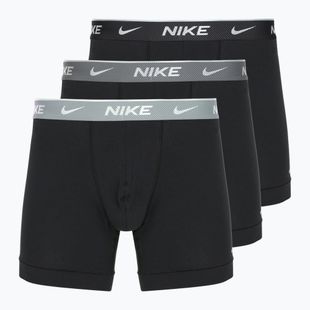 Férfi Nike Everyday Cotton Stretch boxeralsó 3 pár bi/vasszürke/tiszta szürke magas fényű texturált wb