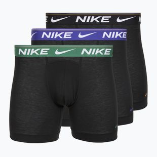 Nike Dri-FIT Ultra Comfort férfi boxeralsó 3 pár fekete evrgreen aura/deep night/fekete derékpántos fekete pár