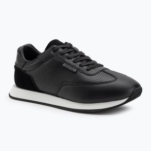 Calvin Klein férfi cipő HM0HM01871 Low Prof Runn Laceup Perf Lth Black/Bright White Fekete/Fényes Fehér
