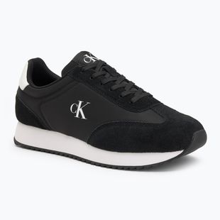 Calvin Klein férfi cipő YM0YM01325 Retro Runner Lace Up Ny-Su Fekete/Fényes Fehér