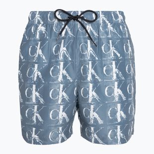 Férfi Calvin Klein Medium Drawstring Print fürdőruha kék