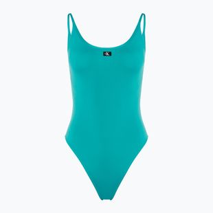 Női egyrészes fürdőruha Calvin Klein Scoop One Piece blue ocean