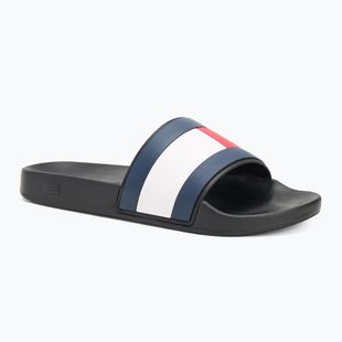 Férfi papucs Tommy Hilfiger Rubber Flag Pool Slide black