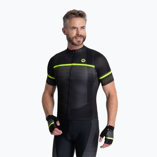 Férfi kerékpáros póló Rogelli Hero II yellow/black/grey