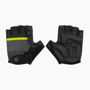 Rogelli Hero II férfi kerékpáros kesztyű fekete/fluor/szürke