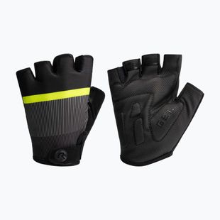 Rogelli Hero II férfi kerékpáros kesztyű fekete/fluor/szürke