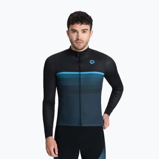 Férfi kerékpáros hosszú ujjú felső Rogelli Hero II black/blue