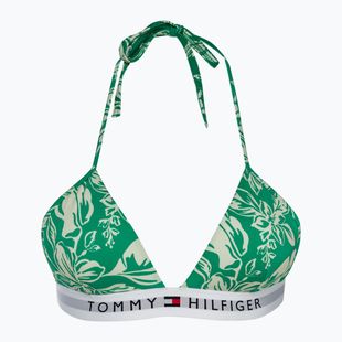 Fürdőruha felső Tommy Hilfiger Triangle Fixed Foam Print vinted tropical olympic green