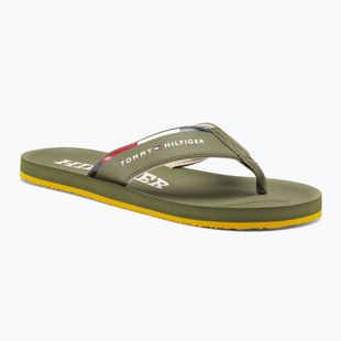 Férfi Tommy Hilfiger Comfort Beach Sandal katonai zöld szandál flip flopok