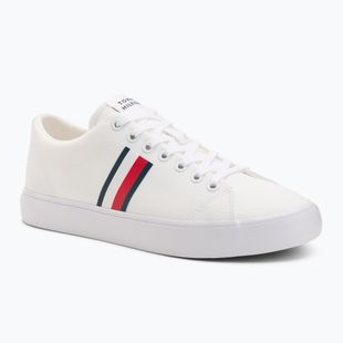 Tommy Hilfiger férfi edzőcipő Th Hi Vulc Low Core Stripes Mesh YBS fehér