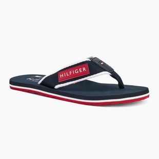 Férfi flip-flop papucs Tommy Hilfiger Patch Beach Sandal desert sky