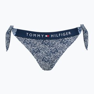 Tommy Hilfiger Cheeky Side Tie Bikini Bikini Alsó Nyomtatás illusztrált hullám sötét éjszakai tengerészkék