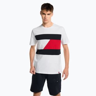 Férfi Tommy Hilfiger Colorblocked Mix Media S/S tréning póló fehér
