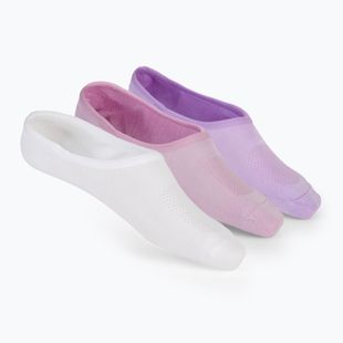 Női zoknik SKECHERS Non Terry No Show Liner 3 pár white/purple