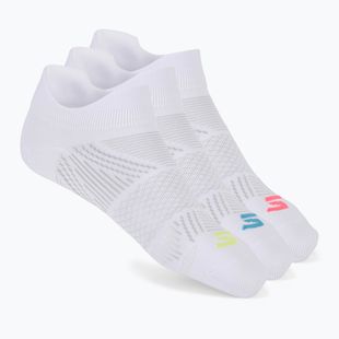Női zoknik SKECHERS Toe/Heel Terry Low Cut 3 pár white/bright blue