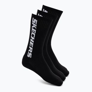 Zokni SKECHERS Terry Crew 1/2 3 pack black