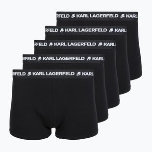 Férfi boxeralsók KARL LAGERFELD Logo Trunk 5 pár black