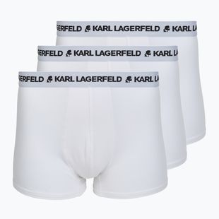 Férfi boxeralsók KARL LAGERFELD Logo Trunk 3 pár white