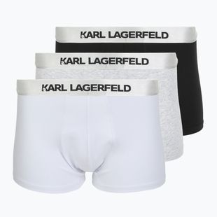 Férfi boxeralsó KARL LAGERFELD Elastic Trunk 3 pár black/white/grey