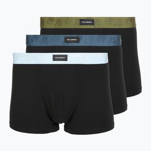 Férfi boxeralsók KARL LAGERFELD Kameo Logo Trunk 3 pár midnight/clear sky/olive