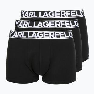 Férfi boxeralsó KARL LAGERFELD Bold Elastic Trunk 3 pár black