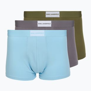 Férfi boxeralsók KARL LAGERFELD Essential Logo Trunk 3 pár olive/clear sky/excalibur