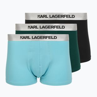 Férfi boxeralsó KARL LAGERFELD Elastic Trunk 3 pár dark sea/black/blue