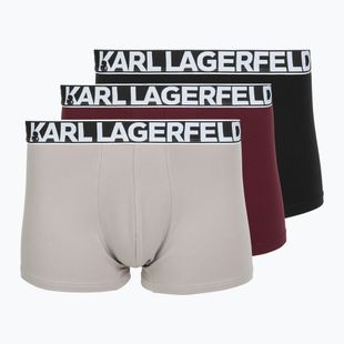Férfi boxeralsó KARL LAGERFELD Bold Elastic Trunk 3 pár windsor/black/ash