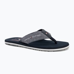 Férfi flip-flop papucs Tommy Hilfiger Chambray Beach Sandal desert sky