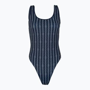 Tommy Hilfiger női egyrészes fürdőruha One Piece Print (Ext) zászlós lánc sötét éjszakai tengerészkék