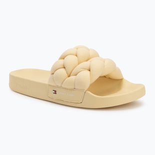 Női papucs Tommy Jeans Braided Slide frozen custard
