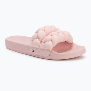 Női papucs Tommy Jeans Braided Slide delicate pink