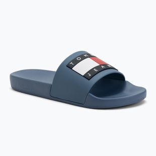 Tommy Jeans Pool Slide Ess DBX kék part férfi flip-flopok