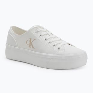 Calvin Klein női edzőcipő YW0YW01763 Vulc Flatform Low Cv MG tripla fényes fehér