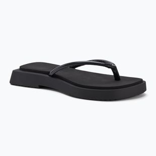 Női Calvin Klein YW0YW01716 Sq Low Wedge Sandal Stitch tripla fekete flip flopok